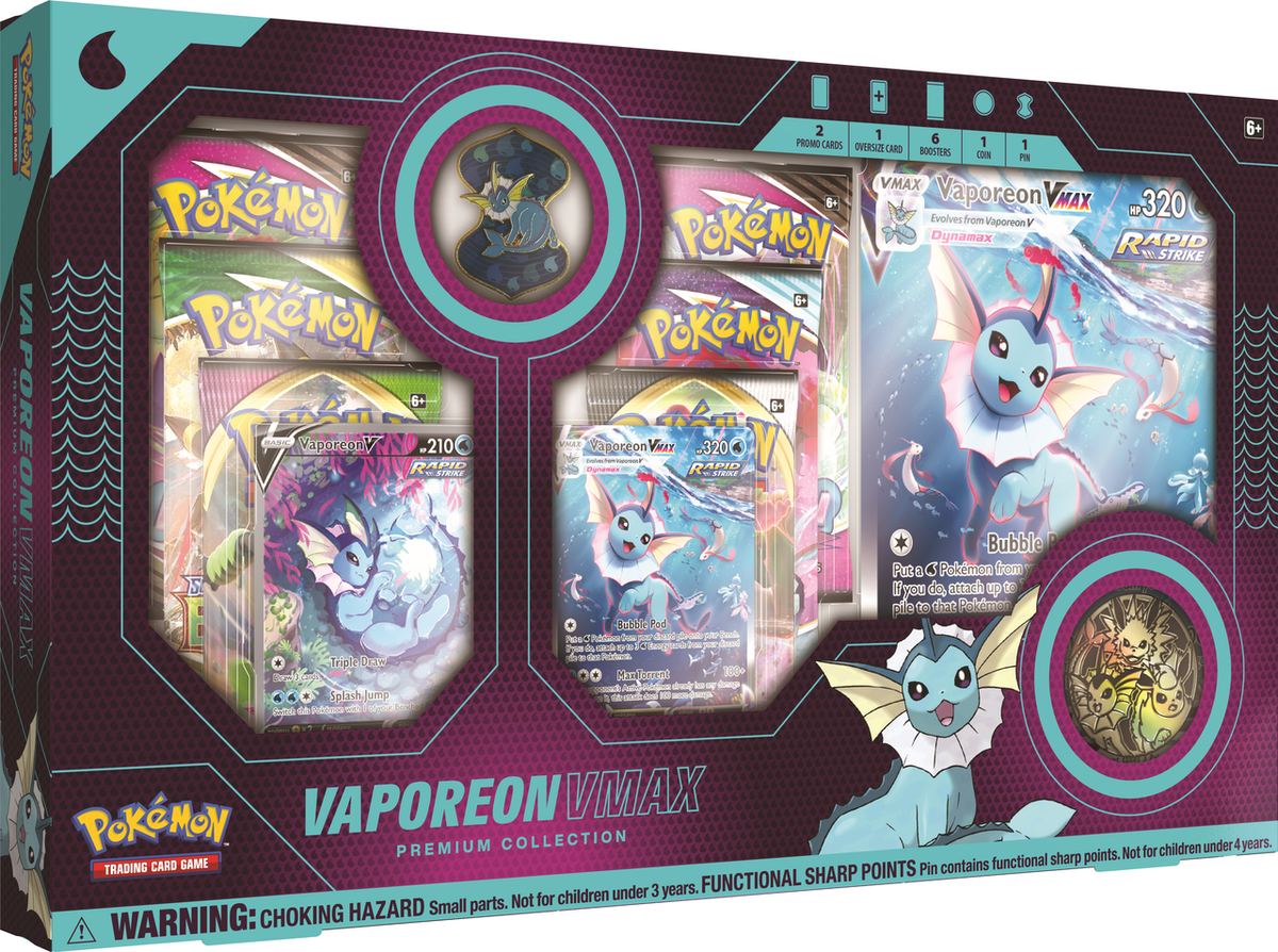Sword & Shield - Fusion Strike Eevee Evolutions Premium Collection Box - Vaporeon Good Luck Have Fun Games Sword & Shield - Fusion Strike Eevee Evolutions Premium Collection Box - Vaporeon Good Luck Have Fun Games