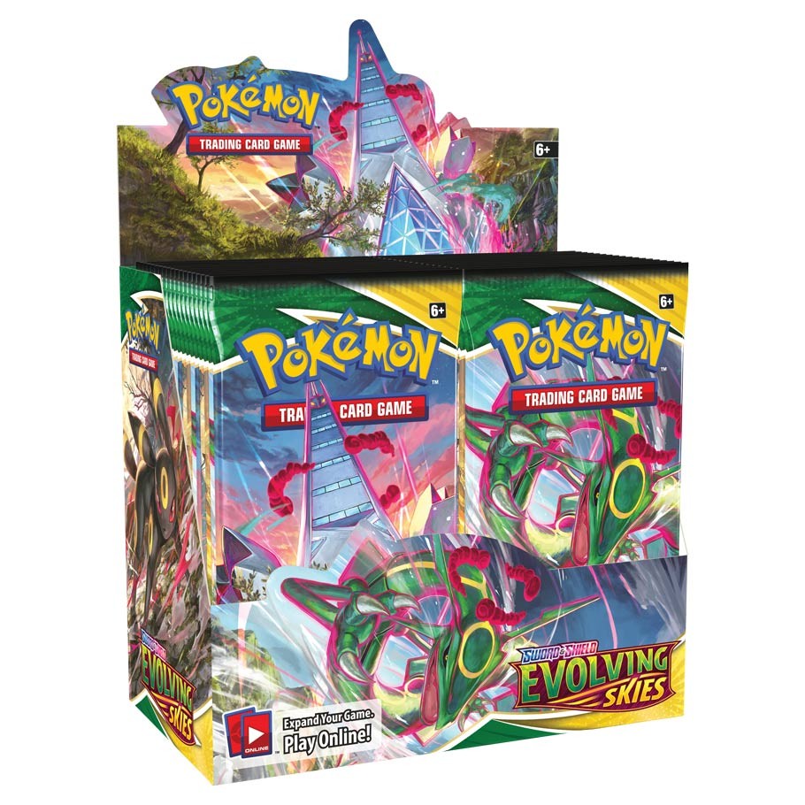 opening evolving skies booster box Pokemon Sword & Shield Evolving Skies Booster Box – The Awesome Card Shop main image 0