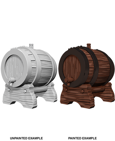 WizKids Deep Cuts Unpainted Miniatures: Keg Barrels W2