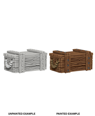 WizKids Deep Cuts Unpainted Miniatures: Crates W4