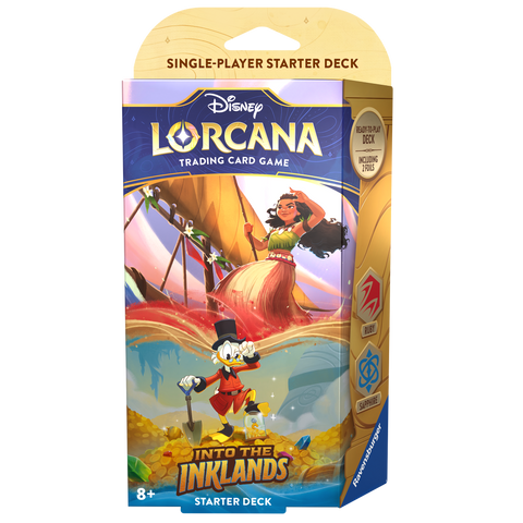 Disney Lorcana TCG: Into the Inklands Starter Deck - Ruby & Sapphire (PREORDER)