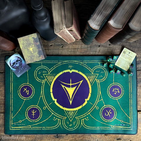 Premium Playmat: The Yellow Sign (Masked Purple and Green)