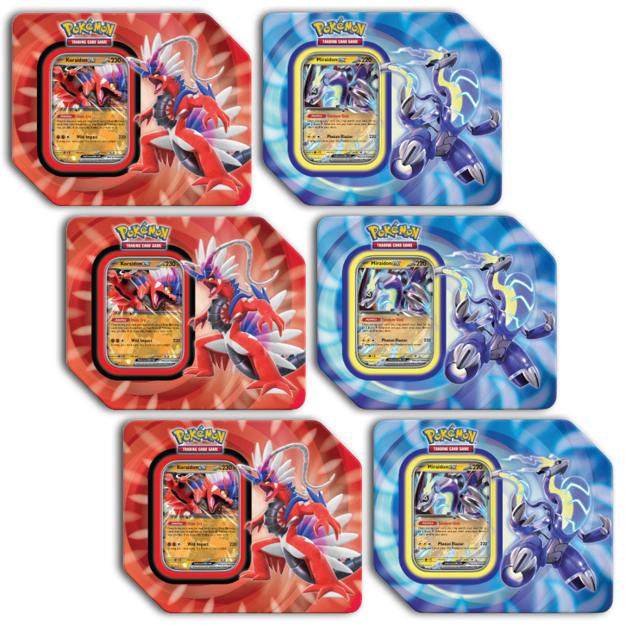 Pokemon Paldea Legends Koraidon ex Tin (5 Booster Packs,1 Promo Foil Card &  More) 